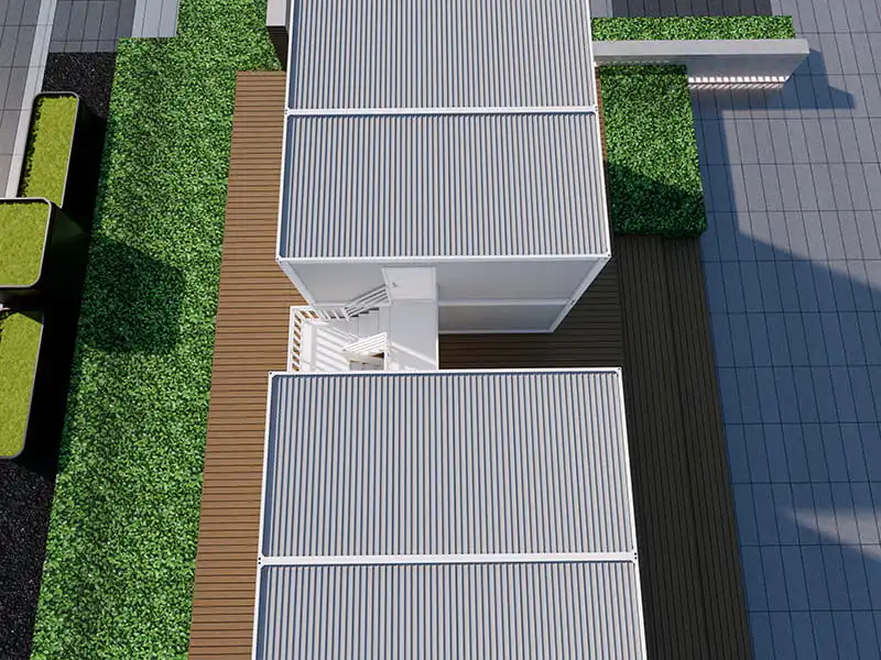 Estancia en una granja de 8 contenedores con 12 habitaciones