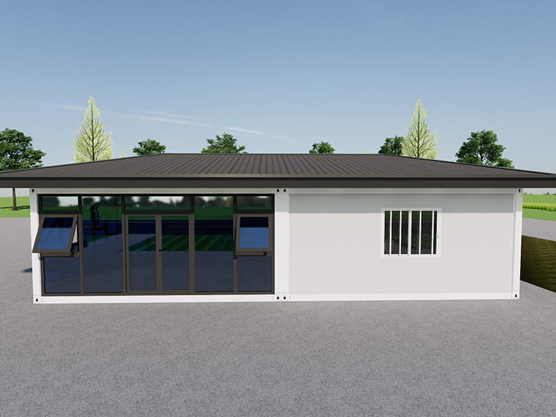 Salón de recepción de seis contenedores de 108 m²