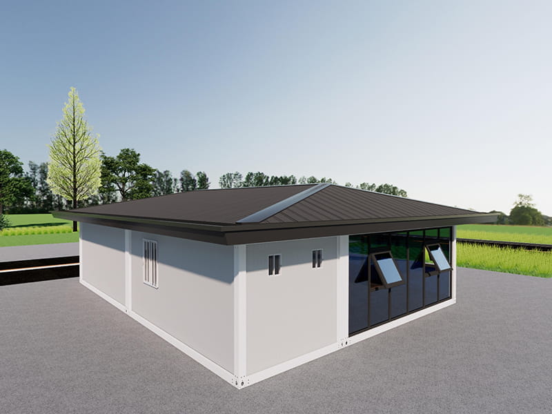 Salón de recepción de seis contenedores de 108 m²