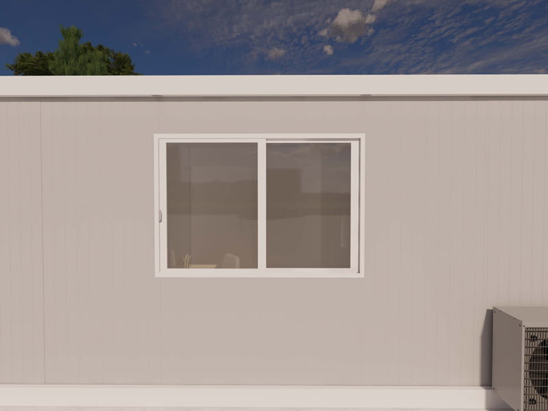 Casa contenedor de 54 m² con cocina y baño.