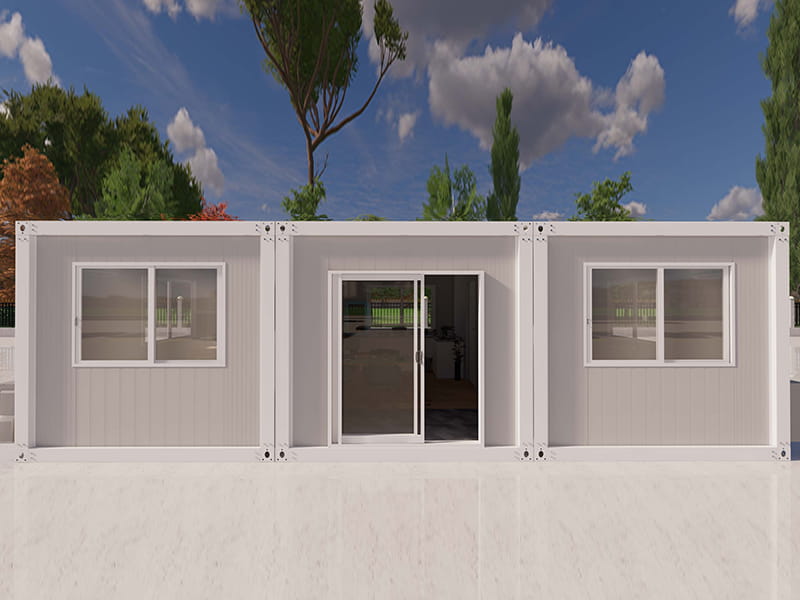 Casa contenedor de 54 m² con cocina y baño.